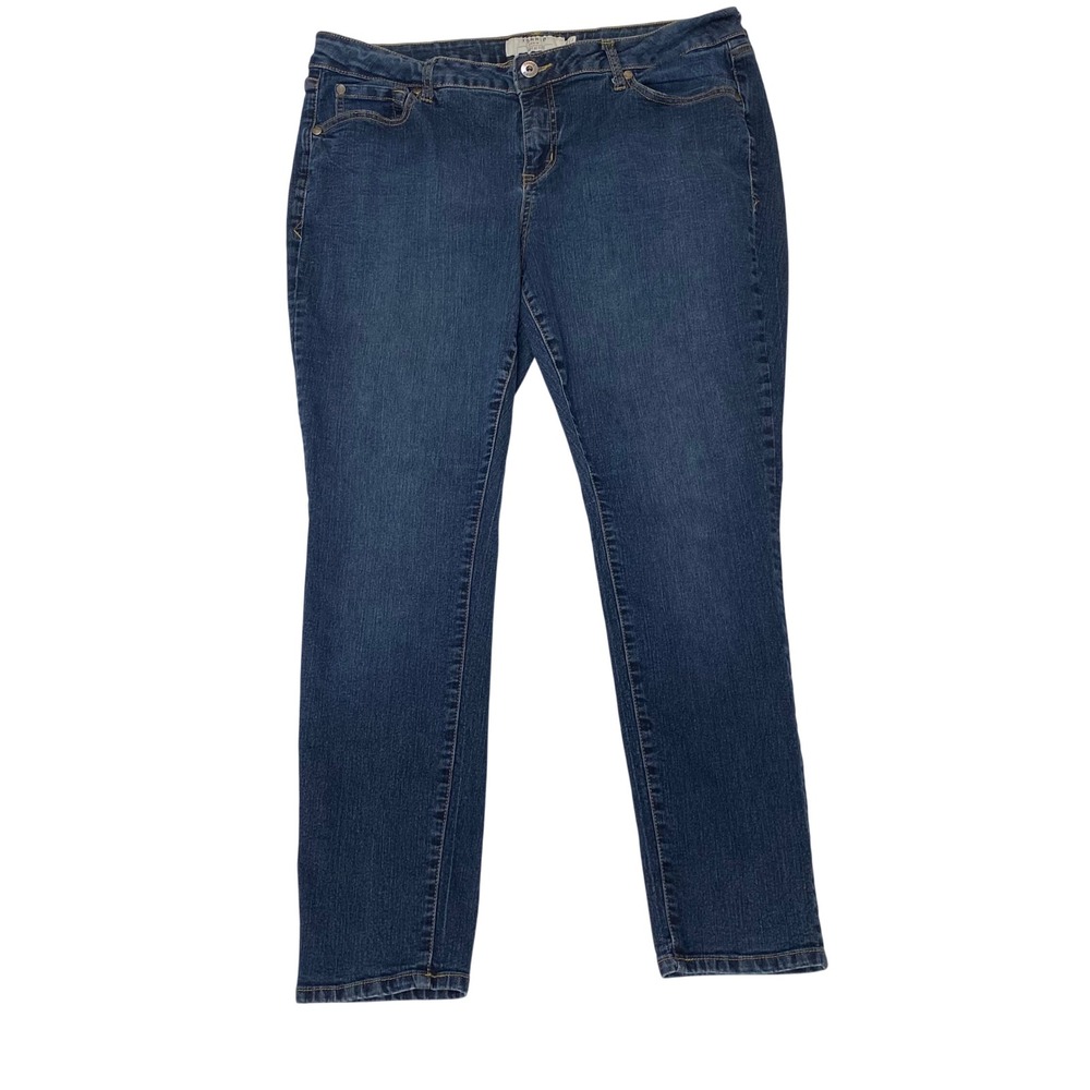 Torrid Womens 18S Skinny Jeans Dark Wash Stretch Plus Size Short
